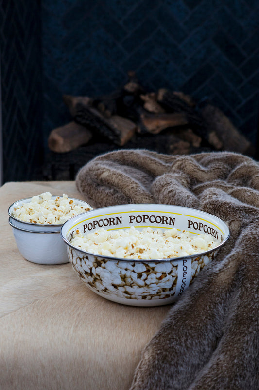 Enamel Popcorn Bowl-Nautical Decor and Gifts