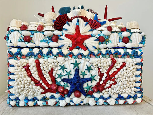 Ocean Celebration Seashell Box-Nautical Decor and Gifts