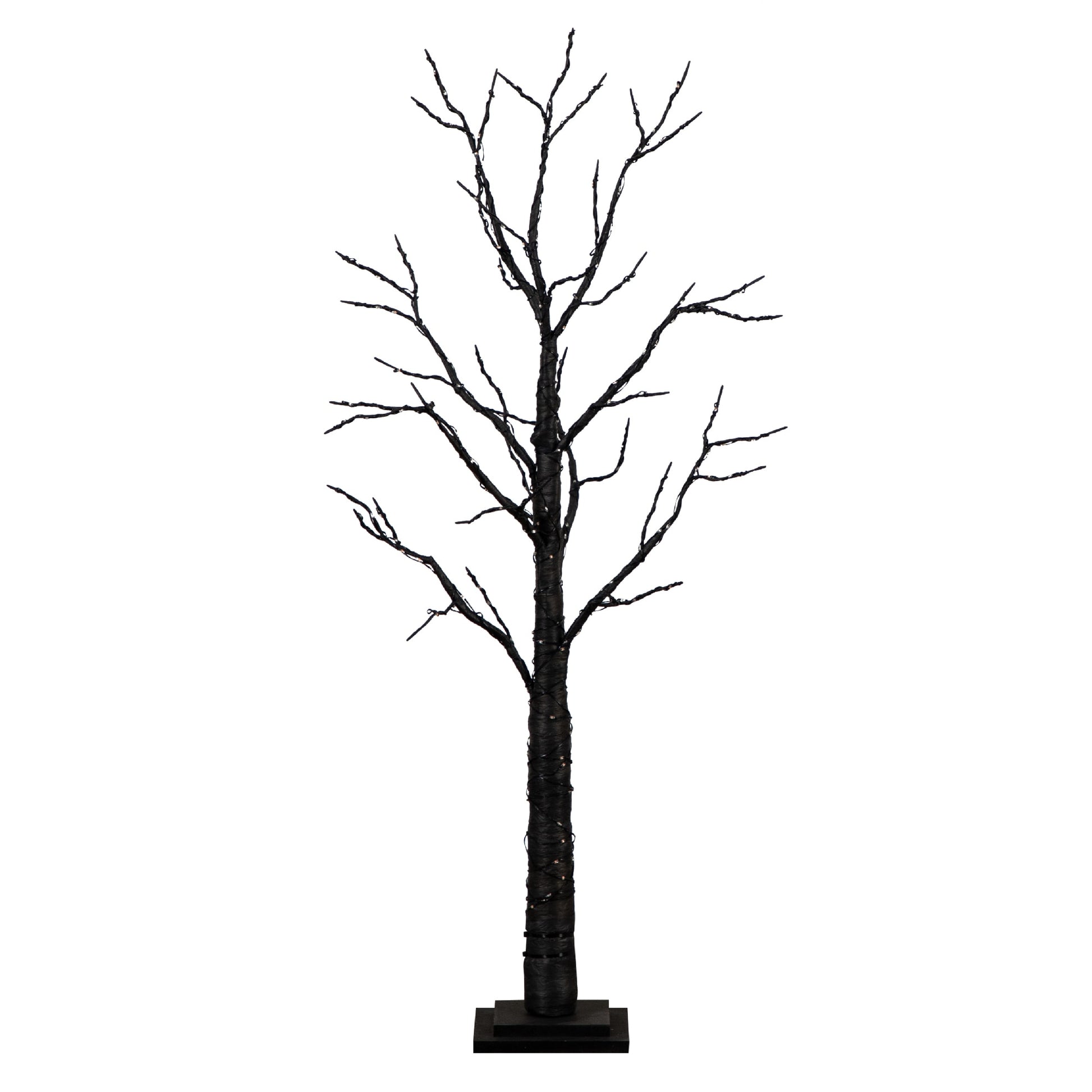 Pre-Lit Halloween Black Twig Artificial Tree-Faux Plant-Nautical Decor and Gifts