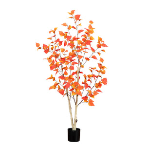 Autumn Birch Artificial Fall Tree-Faux Plant-Nautical Decor and Gifts