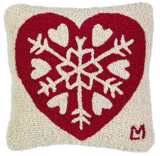 Snowflake Heart-Pillow-Nautical Decor and Gifts