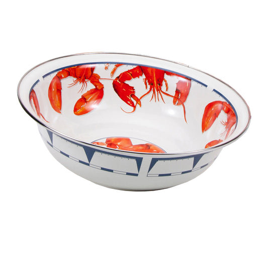 Lobster Enamelware Serving Bowl