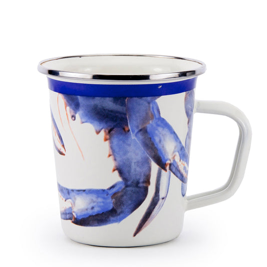 Blue Crab Latte Mugs - Set of 4-Mug-Nautical Decor and Gifts