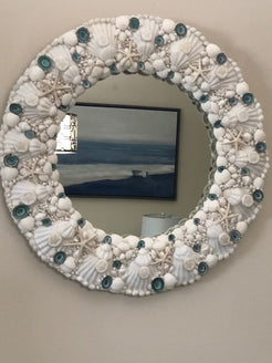 Sea Princess-Large Seashell Decorated Mirror | Free Shipping – Nautical ...