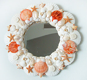 Kissed By Little Mermaids Seashell Mirror | Free Shipping – Nautical ...